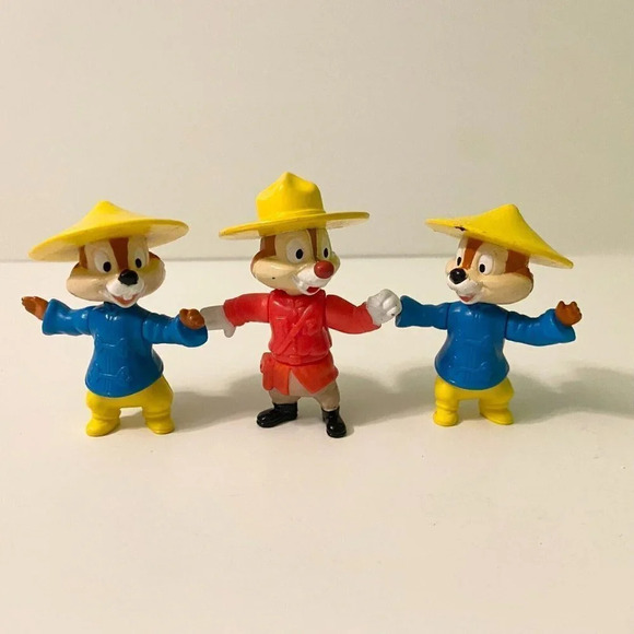 Vintage 90s Disney Epcot Center Chip and Dale Toys  Lot of 3 Figures - Picture 1 of 10